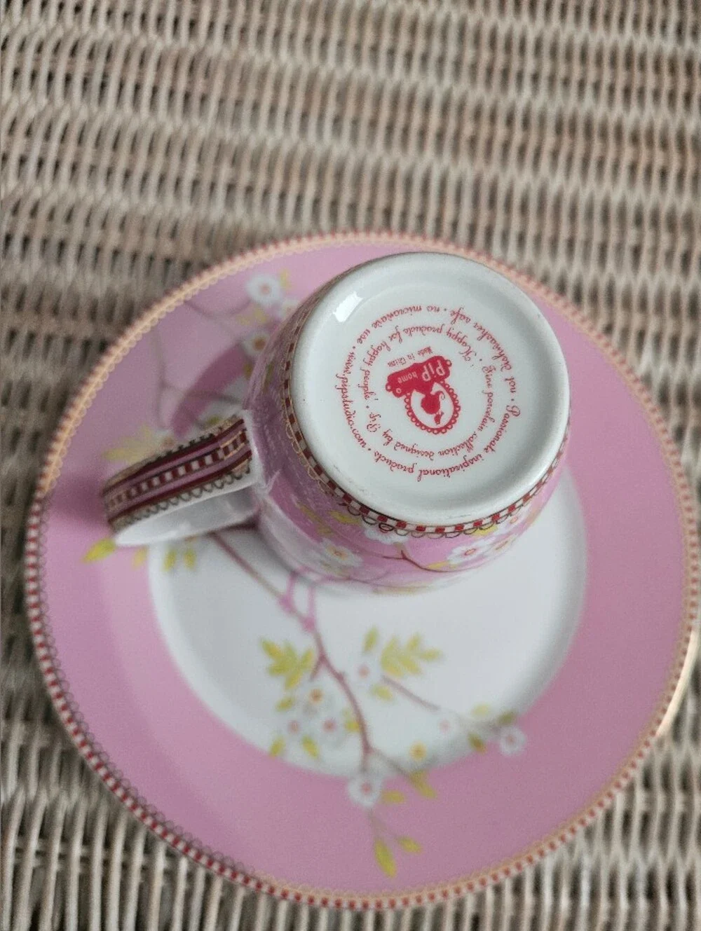 Pip Studio Pink Early Bird Mugs & Plates Porcelain Set
